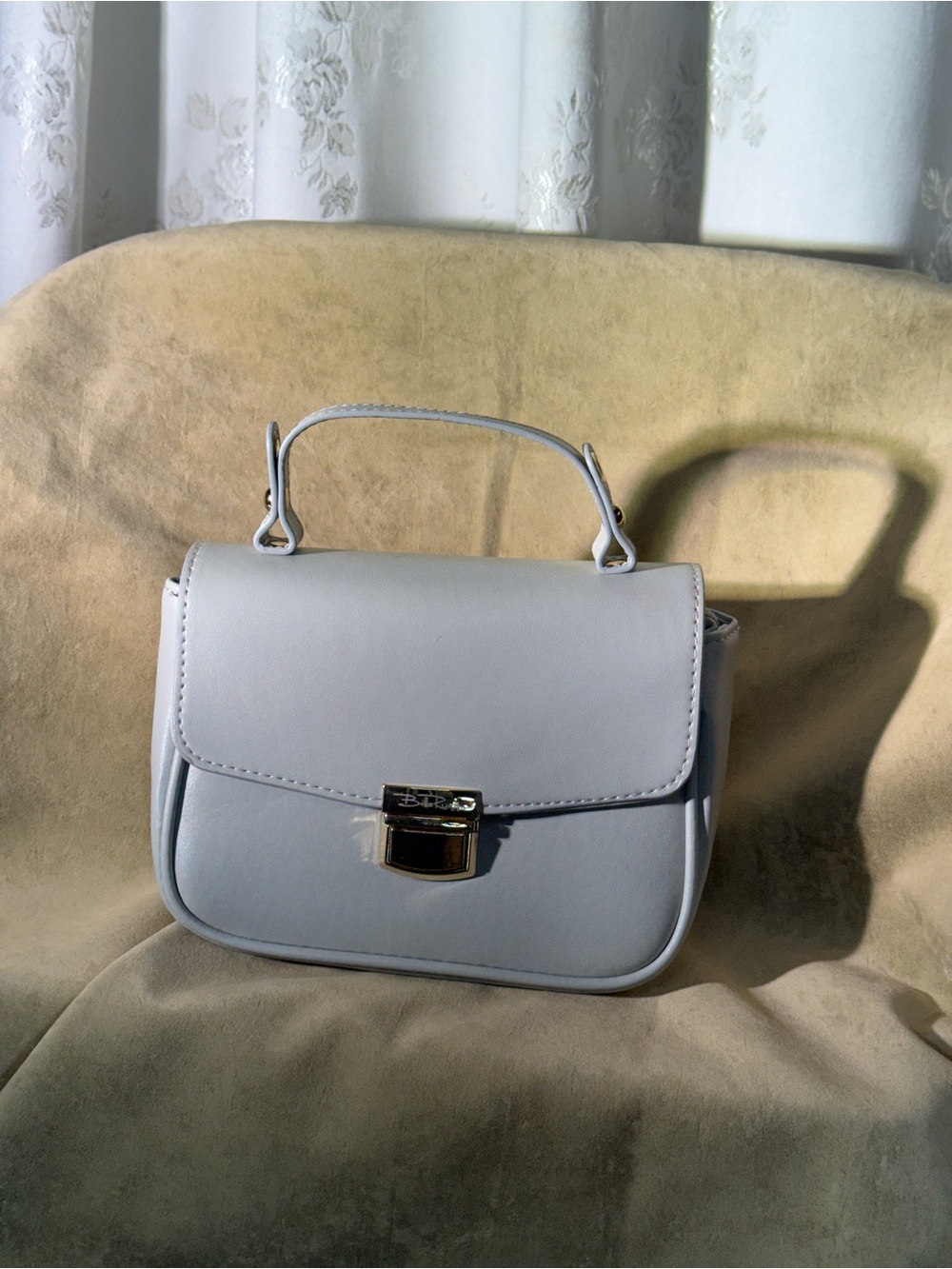 Classic Small Top-Handle Women’s Bag in Light Beige
